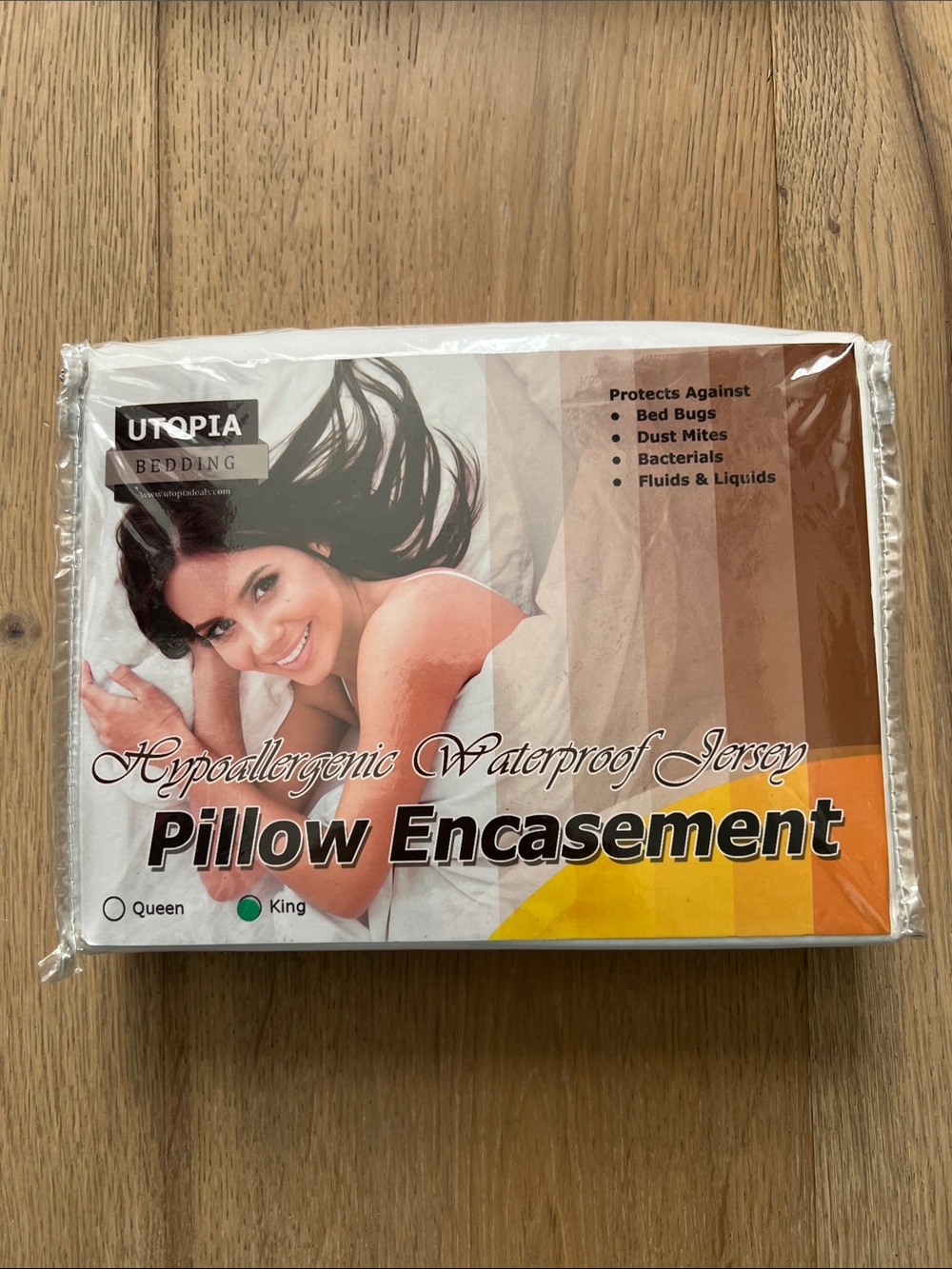 Utopia Bedding 2-pack Hypoallergenic Waterproof Jersey Pillow Encasement - White
